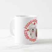Leuke Bearded Collie, slordige kussen Koffiemok (Voorkant links)
