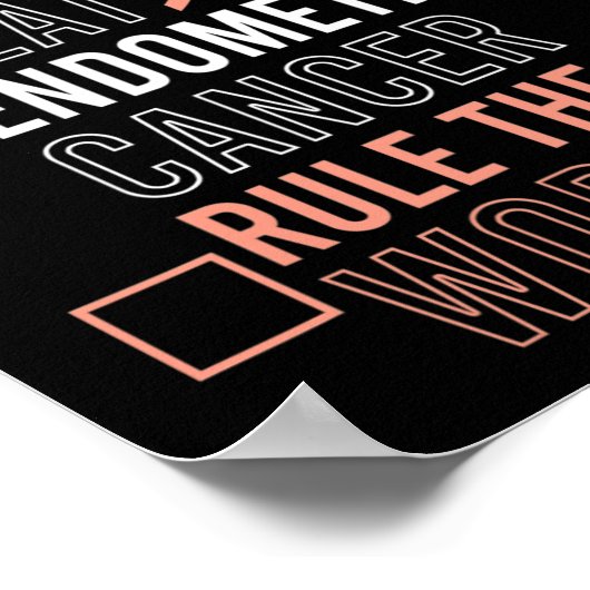 Leuke Beat Endometriumkanker Regel de Wereld - Sur Poster (Hoek)