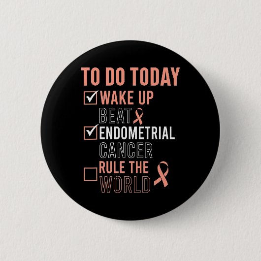 Leuke Beat Endometriumkanker Regel de Wereld - Sur Ronde Button 5,7 Cm (Voorkant)
