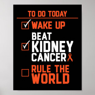 Leuke Beat Kidney Cancer Regel de Wereld Overleven Poster