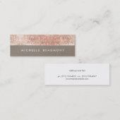 Leuke Beauty en Mode Chic Faux Copper Sequin Mini Visitekaartje (Voorkant / Achterkant)
