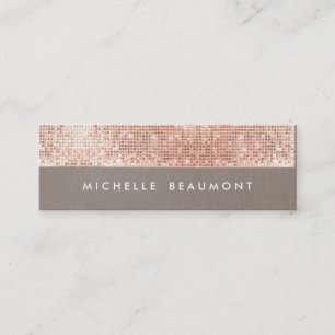 Leuke Beauty en Mode Chic Faux Copper Sequin Mini Visitekaartje
