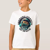 Leuke Bebaarde Draak in de Ruimte T-shirt (Voorkant)