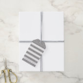 LEUKE BEDANKINGSETIKET moderne streep zilver glitt Cadeaulabel (Met Touw)