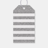 LEUKE BEDANKINGSETIKET moderne streep zilver glitt Cadeaulabel (Achterkant)