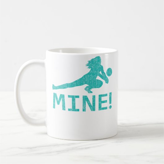 Leuke Bedrukte Mijn Volleybalspeler Koffiemok (Links)