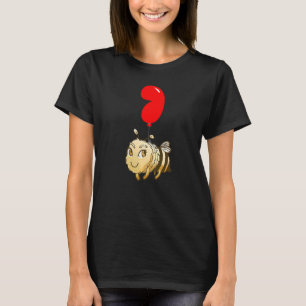Leuke Bee 7e Verjaardag Kinder Balloon Party T-shirt