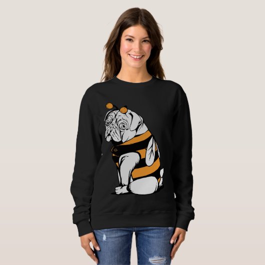 Leuke Bee Pug Classic T-shirt 893 (Voorkant volledig)