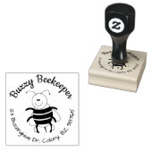 Leuke Bee Ronde Return Adres Stempel Gepersonalise (Gestempeld)