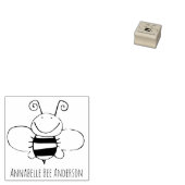 Leuke Bee Wood Art Stamp Rubberstempel (Gestempeld)