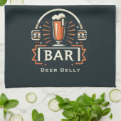 Leuke Beer Belly Bar, Bier Mok Logo Gepersonalisee Theedoek (Gevouwen)