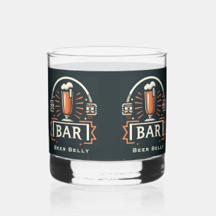 Leuke Beer Belly Bar, Bier Mok Logo Gepersonalisee Whisky Glas