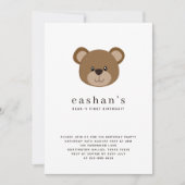 Leuke Beer-y Eerste Verjaardag Foto Kaart (Voorkant)