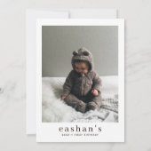 Leuke Beer-y Eerste Verjaardag Foto Kaart (Achterkant)