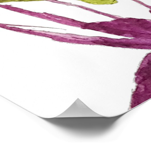 Leuke Beets Waterverf Kunst Gepersonaliseerd Poster (Hoek)