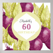 Leuke Beets Waterverf Kunst Gepersonaliseerd Poster (Voorkant)