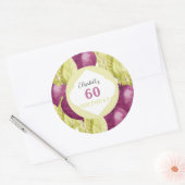 Leuke Beets Waterverf Kunst Gepersonaliseerd Ronde Sticker (Envelop)