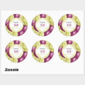 Leuke Beets Waterverf Kunst Gepersonaliseerd Ronde Sticker (Vel)