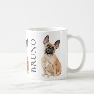 Leuke beige kleur Franse Bulldog Koffiemok