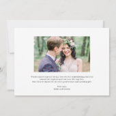 Leuke belettering Bewerkbare kleur bruiloft Bedankkaart (Achterkant)