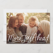 Leuke belettering Meer vreugde vooruit Nieuwjaar F Feestdagenkaart (Voorkant)