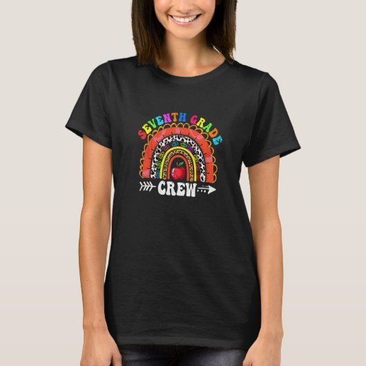 Leuke bemanning van de zevende klas regenboog eers t-shirt (Voorkant)