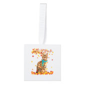 Leuke Bengaalse Thanksgiving Herfst Cat Lover Gift Decoratie (Voorkant)