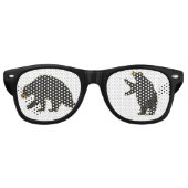 Leuke Beren bril Retro Zonnebril (Voorkant)