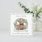 Leuke Beren Jongen Vaderdag Kaart (Staand voorkant)