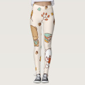Leuke beren met boeken leggings (Voorkant)
