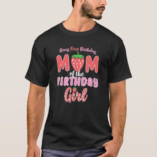 Leuke Berry Eerste Verjaardag Mam Van Verjaardag M T-shirt (Voorkant)