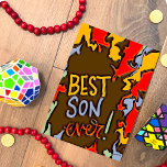 Leuke Best Son Ever Verjaardags Moderne Inspirivit Kaart<br><div class="desc">Een leuke moderne kaart om naar je geweldige zoon te sturen!! De felle kleuren en het hippe abstracte kunstwerk zullen hem in de verjaardagsgeest zetten. Meer stijlvolle en leuke verjaardagskaarten verkrijgbaar in de Inspirivity Zazzle-winkel. Om meer van mijn dagelijkse inspirerend kunstwerk te zien, bekijk je Inspirivity op Facebook of Instagram....</div>