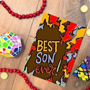 Leuke Best Son Ever Verjaardags Moderne Inspirivit Kaart