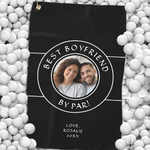 Leuke Beste Boyfriend By Par Foto Modern Zwart Wit Golfhanddoek