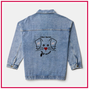 Leuke Beste Hond Mam Custom Monogram Denim Jacket