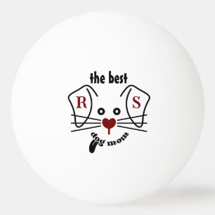 Leuke Beste Hond Mam Custom Monogram Pingpongbal