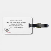 Leuke Beste Hond Mam Foto Aangepaste Monogram Bagagelabel (Achterkant horizontaal)