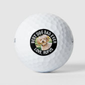 Leuke beste hond papa ooit foto golfballen (Voorkant)