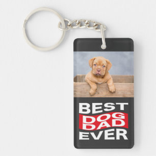 Leuke Beste Hond Papa Ooit Pet Foto Custom Sleutelhanger