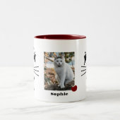 Leuke Beste Kat Moeder Fotonaam Tweekleurige Koffiemok (Center)