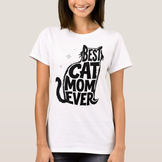 Leuke beste kattenmoeder ooit Cute Graphic T-shirt (Voorkant)