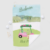 Leuke Beste Mam Golfkar Schilderachtig Naam Golfhanddoek (Insitu)