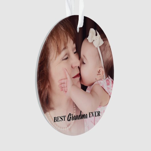 Leuke beste oma ooit foto ornament (voorkant)