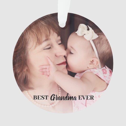 Leuke beste oma ooit foto ornament (voorkant)