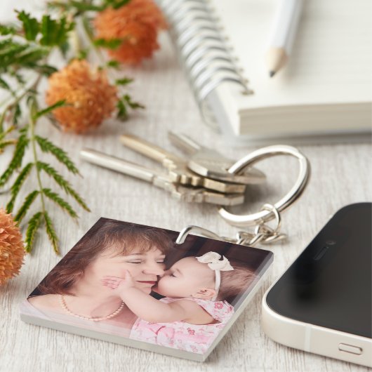 Leuke beste oma ooit foto sleutelhanger (Voorkant Rechts)