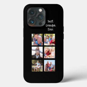 Leuke Beste Opa Ooit 6 Foto Collage Zwart Wit iPhone 13 Pro Hoesje