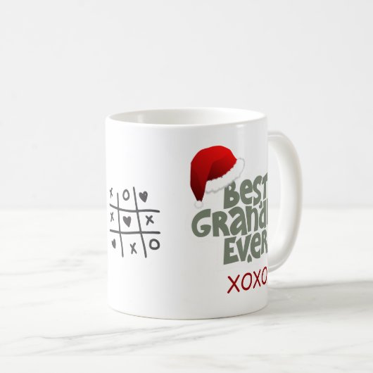 Leuke beste opa ooit kerstmuts kerst Mok (Voorkant rechts)