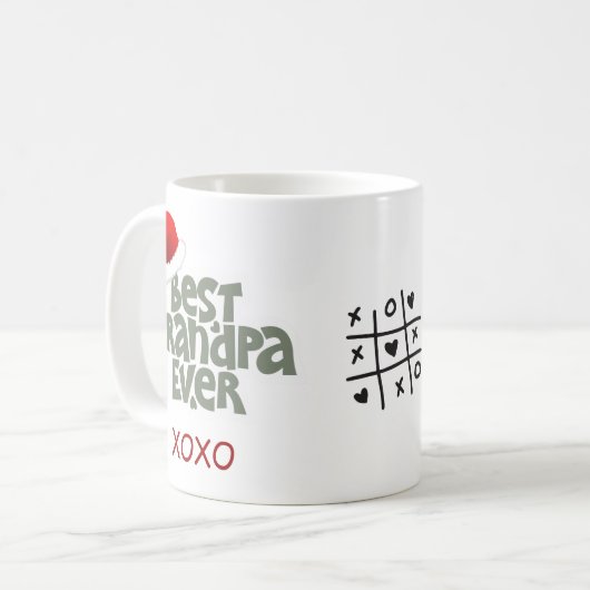 Leuke beste opa ooit kerstmuts kerst Mok (Voorkant links)