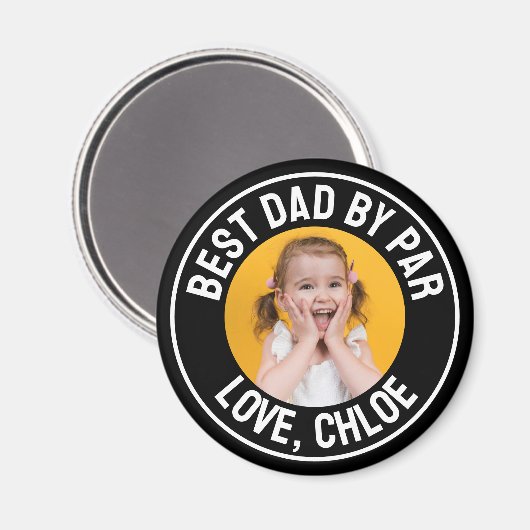 Leuke Beste Papa Door Par Foto Magneet (Voorkant / Achterkant)