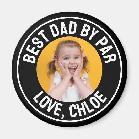 Leuke Beste Papa Door Par Foto Magneet (Voorkant)